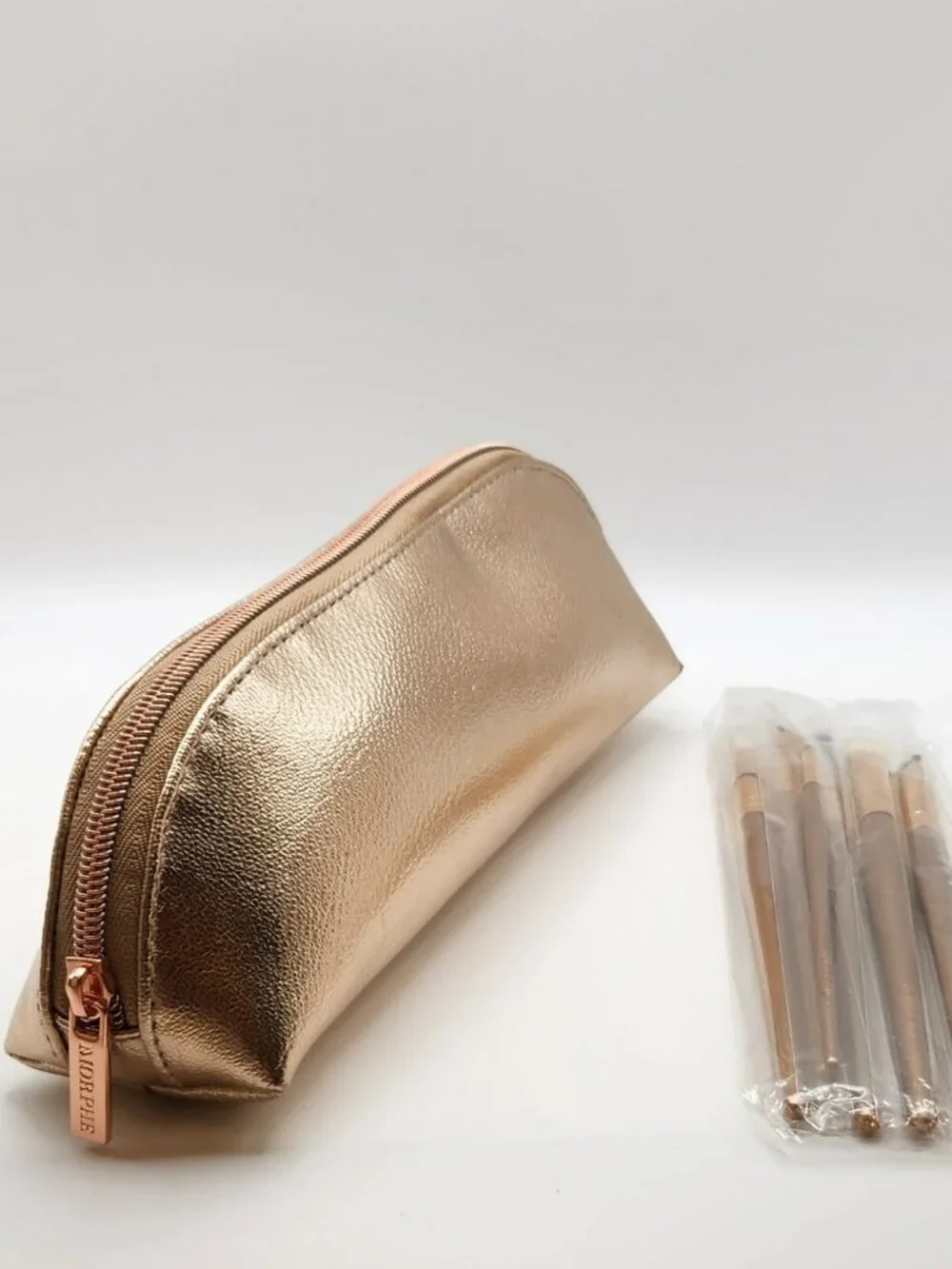 Morphe cosmetic case rose gold + eye brushes NEW*